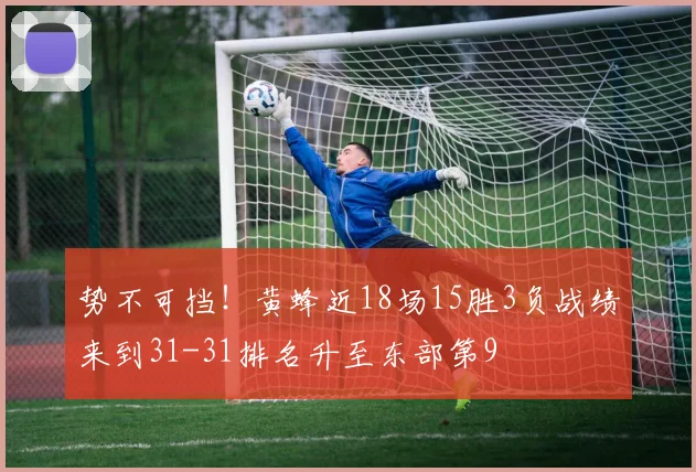 势不可挡！黄蜂近18场15胜3负战绩来到31-31排名升至东部第9